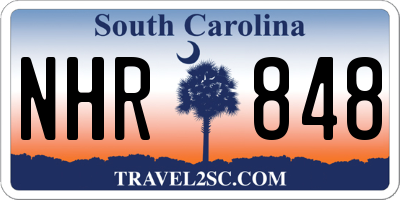 SC license plate NHR848