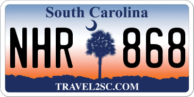 SC license plate NHR868
