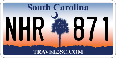 SC license plate NHR871
