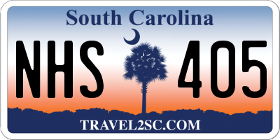 SC license plate NHS405