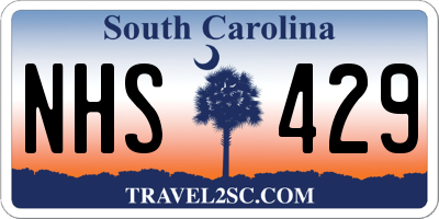 SC license plate NHS429