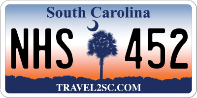 SC license plate NHS452