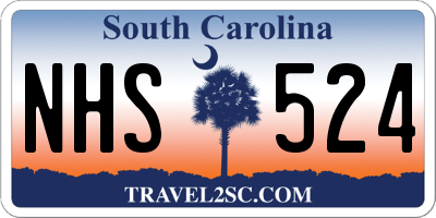 SC license plate NHS524