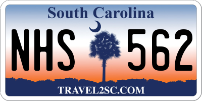 SC license plate NHS562