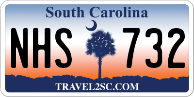 SC license plate NHS732