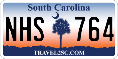 SC license plate NHS764