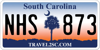 SC license plate NHS873