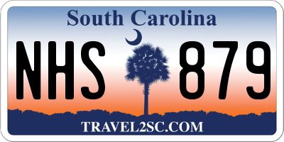 SC license plate NHS879