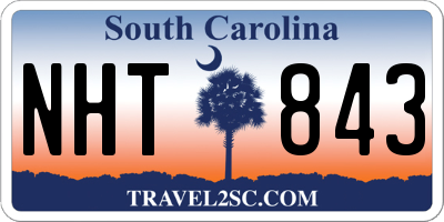 SC license plate NHT843