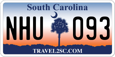 SC license plate NHU093