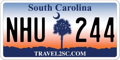 SC license plate NHU244