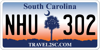 SC license plate NHU302