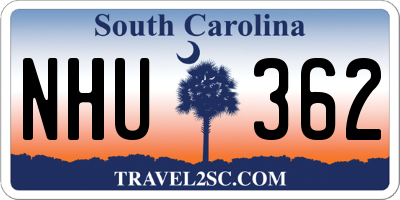 SC license plate NHU362
