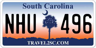 SC license plate NHU496