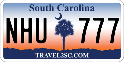 SC license plate NHU777