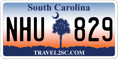 SC license plate NHU829