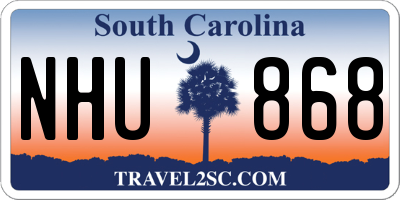 SC license plate NHU868