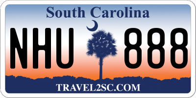 SC license plate NHU888