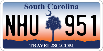 SC license plate NHU951