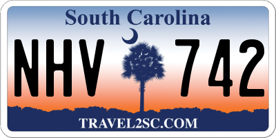 SC license plate NHV742