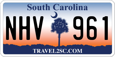SC license plate NHV961