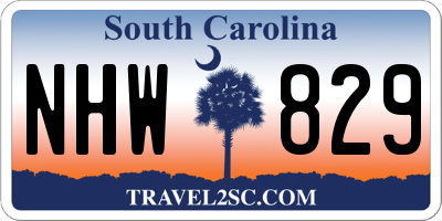 SC license plate NHW829