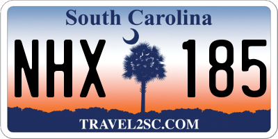 SC license plate NHX185