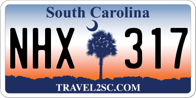 SC license plate NHX317