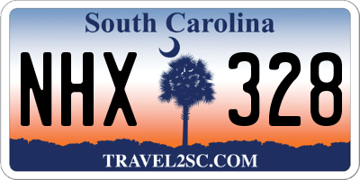 SC license plate NHX328