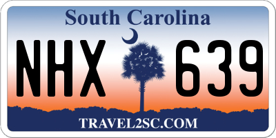 SC license plate NHX639