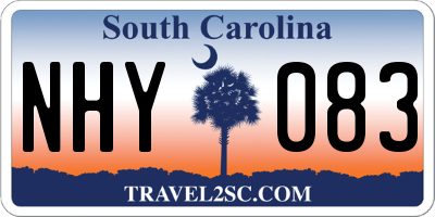 SC license plate NHY083