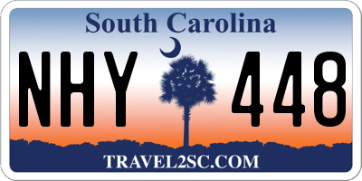 SC license plate NHY448