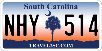 SC license plate NHY514