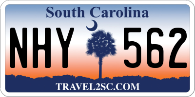 SC license plate NHY562