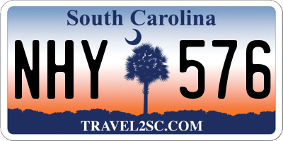 SC license plate NHY576