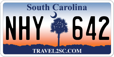 SC license plate NHY642