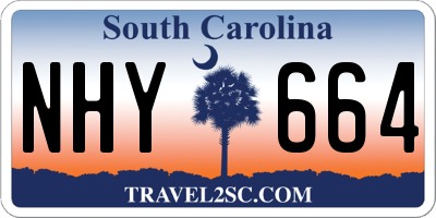 SC license plate NHY664