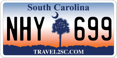 SC license plate NHY699