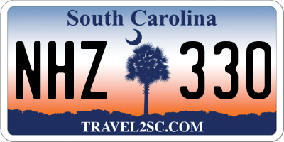 SC license plate NHZ330