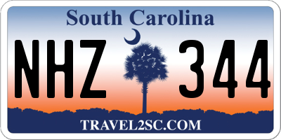 SC license plate NHZ344