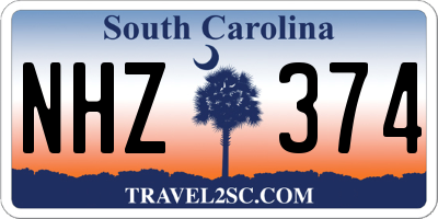 SC license plate NHZ374