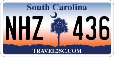 SC license plate NHZ436