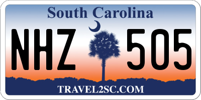 SC license plate NHZ505