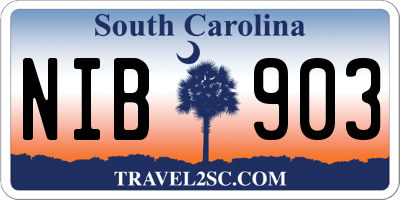 SC license plate NIB903