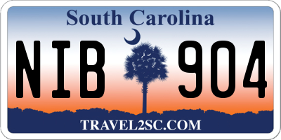 SC license plate NIB904