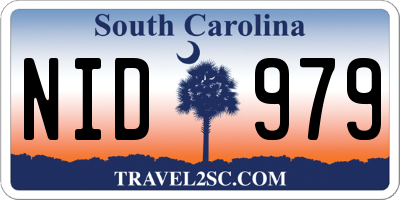 SC license plate NID979