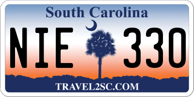 SC license plate NIE330