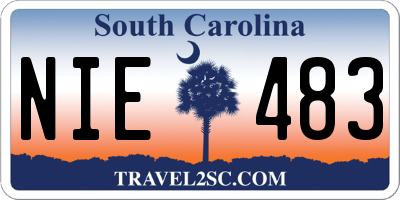 SC license plate NIE483