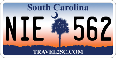 SC license plate NIE562
