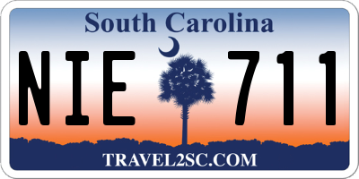 SC license plate NIE711